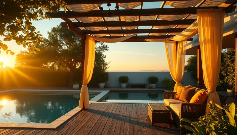 Aménager un espace détente cohérent avec pergola et piscine