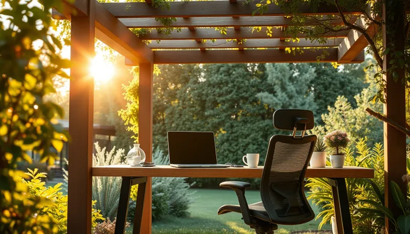 Comment transformer sa pergola en espace de télétravail extérieur