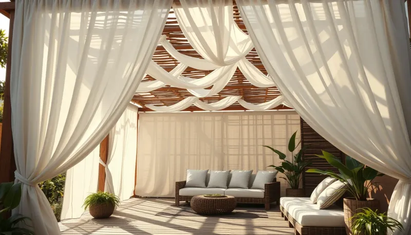 Rideaux et canisses : comment ombrager sa pergola avec style